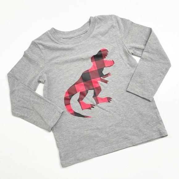 Cat & Jack toddler boys dinosaur print long sleeve top - Picture 1 of 3
